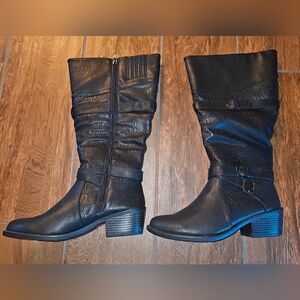 Easy Street Wide Calf Kelsa Plus Tall Boots in Black, size 8.5